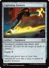 Lightning Greaves [Duskmourn: House of Horror Commander] | Grognard Games