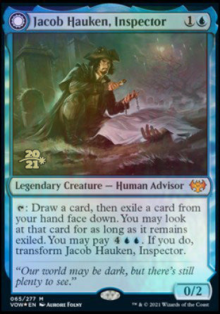 Jacob Hauken, Inspector // Hauken's Insight [Innistrad: Crimson Vow Prerelease Promos] | Grognard Games