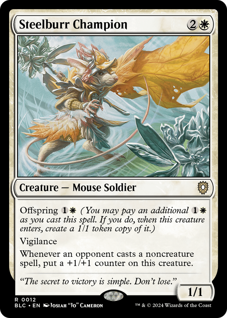 Steelburr Champion [Bloomburrow Commander] | Grognard Games