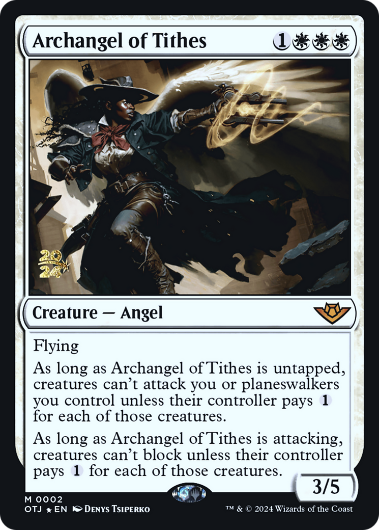 Archangel of Tithes [Outlaws of Thunder Junction Prerelease Promos] | Grognard Games