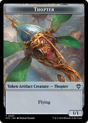 Thopter // Manifest Double-Sided Token [Outlaws of Thunder Junction Commander Tokens] | Grognard Games