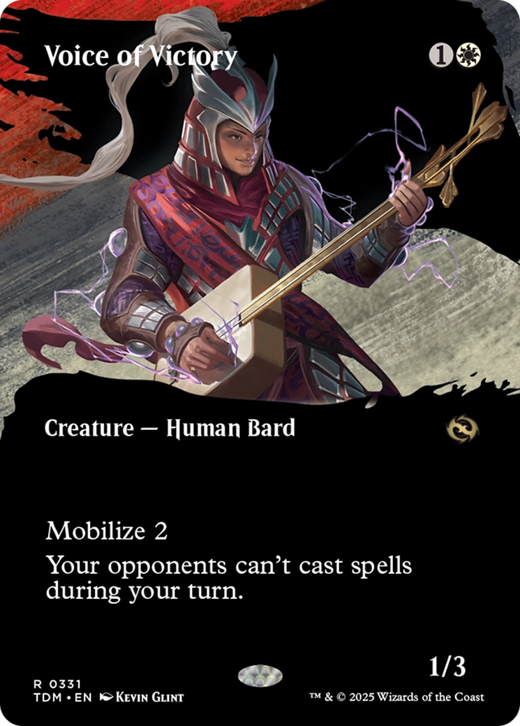 Voice of Victory (TDM-331) - Tarkir: Dragonstorm: (Showcase) (Borderless) Foil | Grognard Games