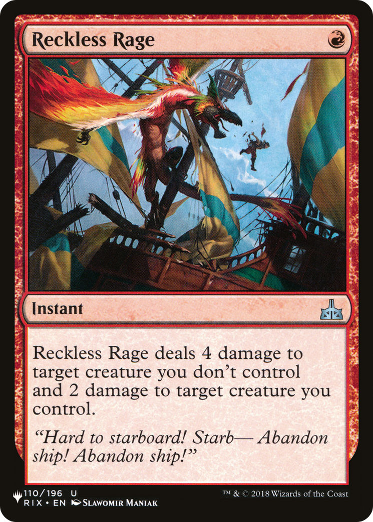 Reckless Rage [The List] | Grognard Games