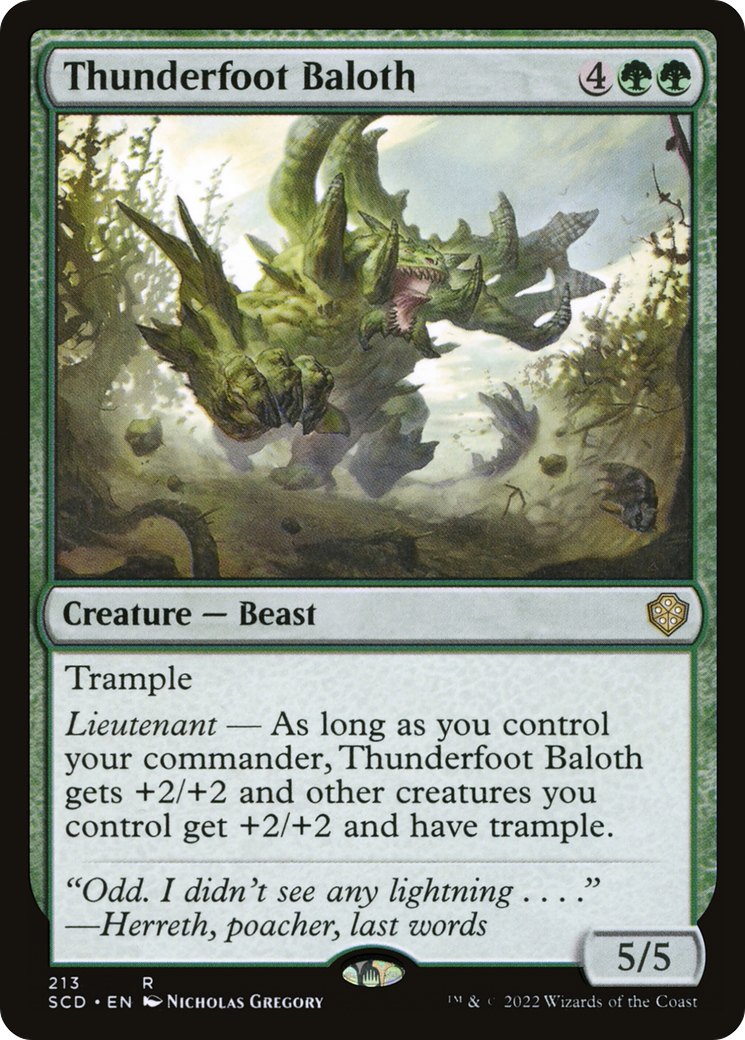 Thunderfoot Baloth [Starter Commander Decks] | Grognard Games