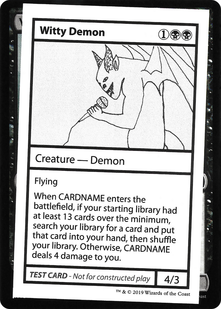 Witty Demon (2021 Edition) [Mystery Booster Playtest Cards] | Grognard Games