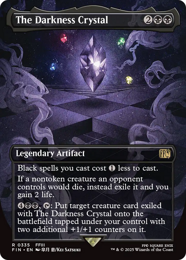 The Darkness Crystal (Borderless) (FIN-335) - FINAL FANTASY Foil | Grognard Games