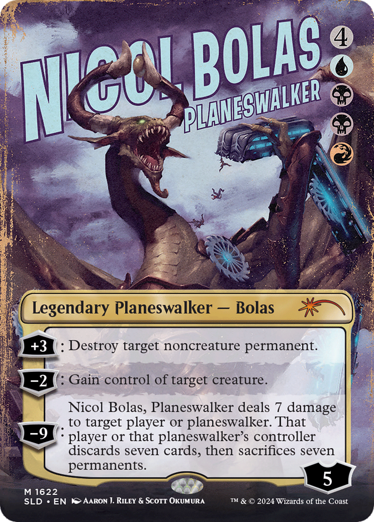 Nicol Bolas, Planeswalker (SLD-1622) - Secret Lair Drop (Borderless) Foil | Grognard Games