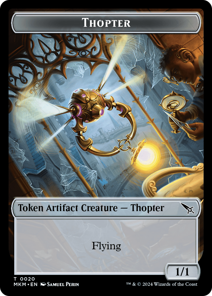 Thopter (0020) // Spider Double-Sided Token [Murders at Karlov Manor Tokens] | Grognard Games
