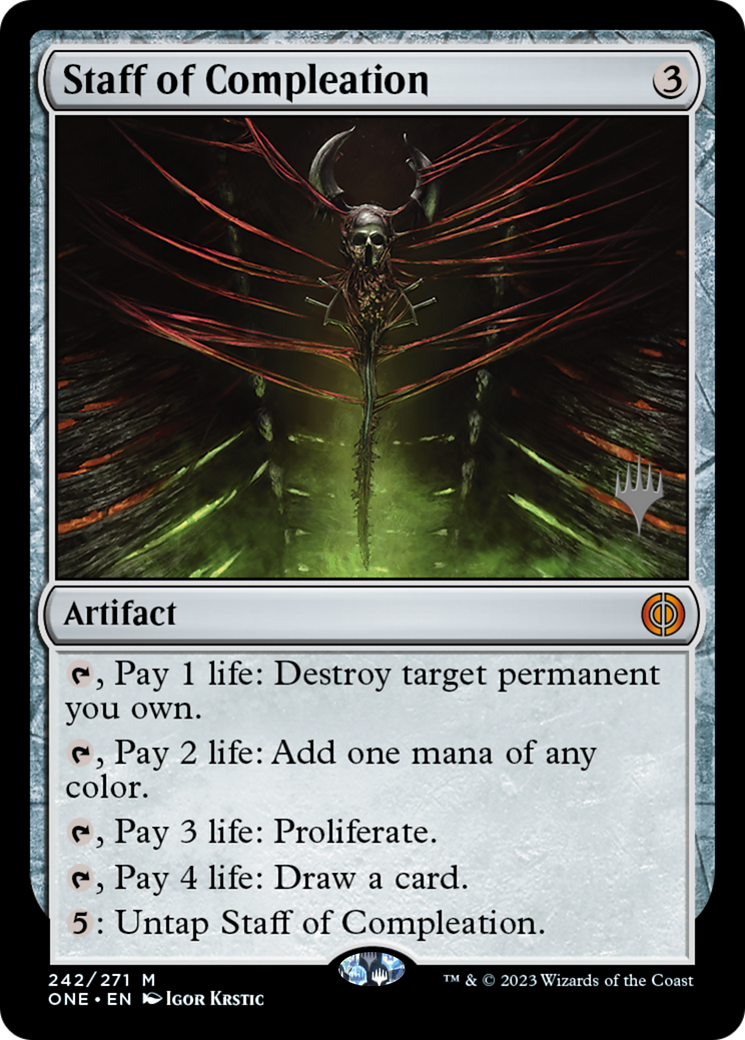 Staff of Compleation (Promo Pack) [Phyrexia: All Will Be One Promos] | Grognard Games