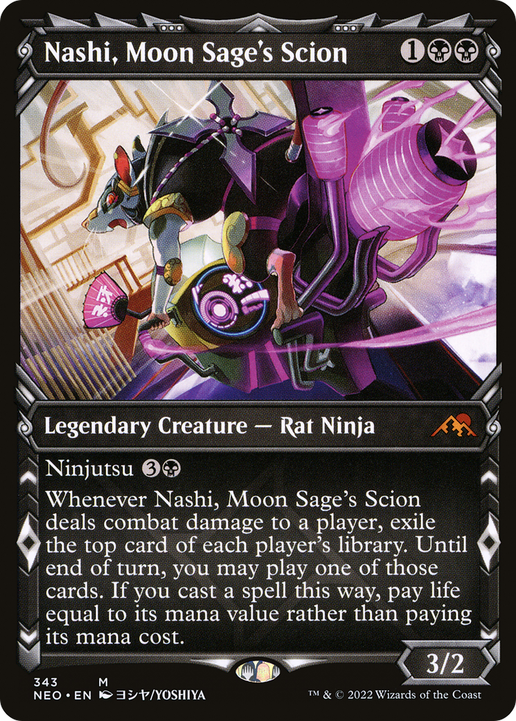 Nashi, Moon Sage's Scion (Showcase Ninja) [Kamigawa: Neon Dynasty] | Grognard Games