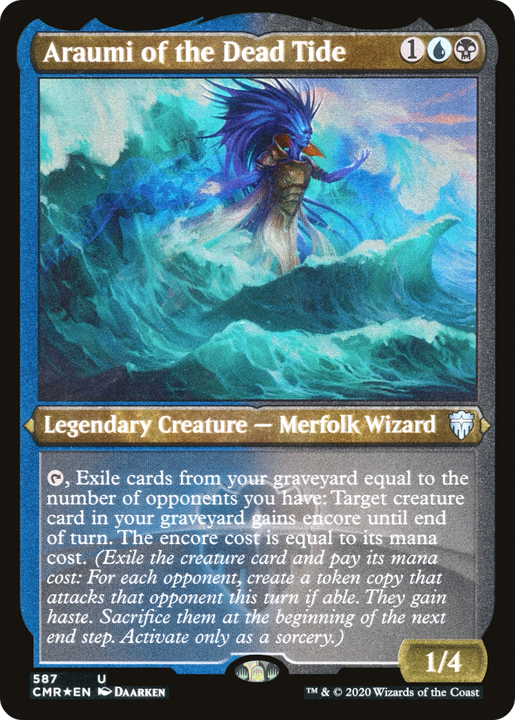 Araumi of the Dead Tide (Etched) [Commander Legends] | Grognard Games