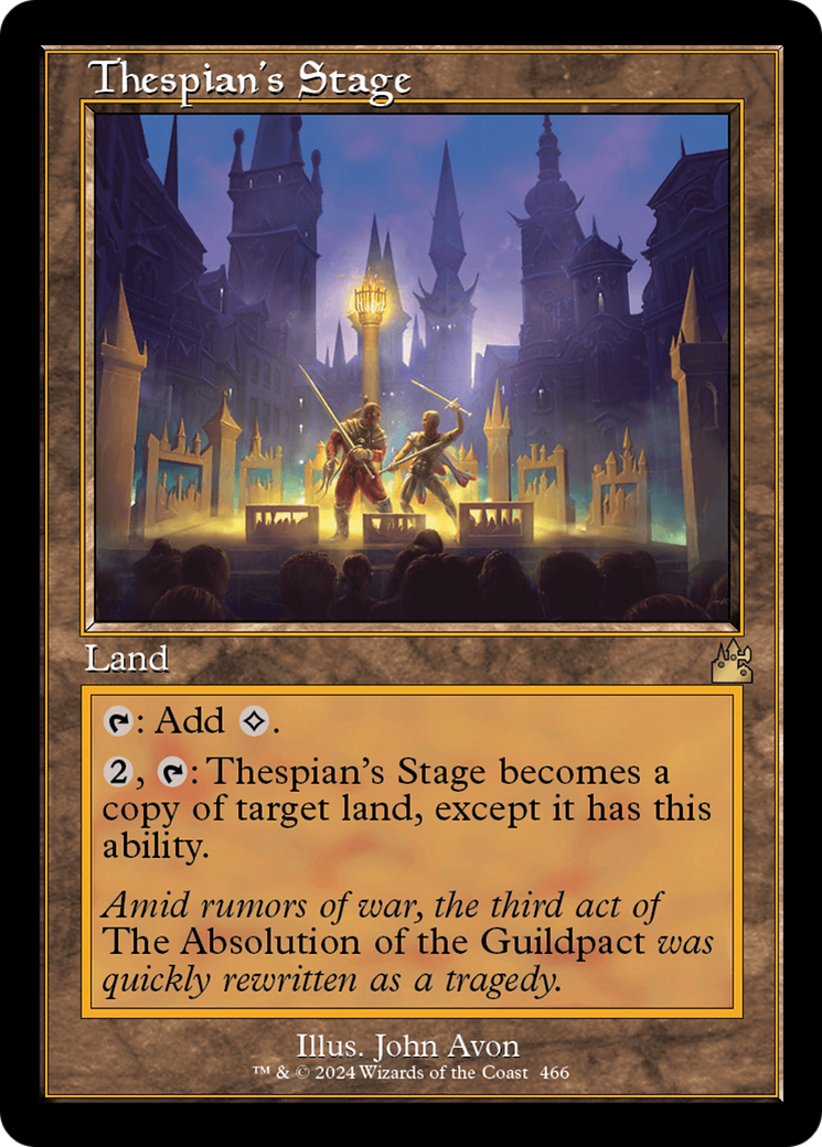Thespian's Stage (Retro Frame) [Ravnica Remastered] | Grognard Games