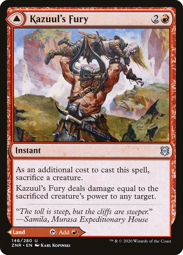 Kazuul's Fury // Kazuul's Cliffs [Zendikar Rising] | Grognard Games