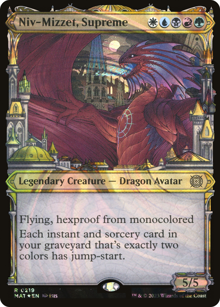 Niv-Mizzet, Supreme (Showcase Halo Foil) [March of the Machine: The Aftermath] | Grognard Games