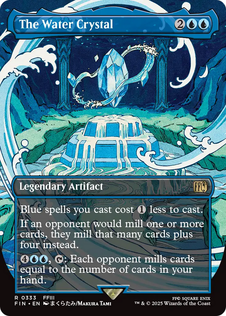 The Water Crystal (Borderless) (FIN-333) - FINAL FANTASY Foil | Grognard Games
