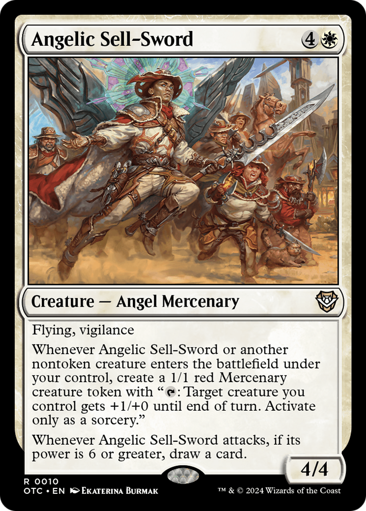 Angelic Sell-Sword [Outlaws of Thunder Junction Commander] | Grognard Games