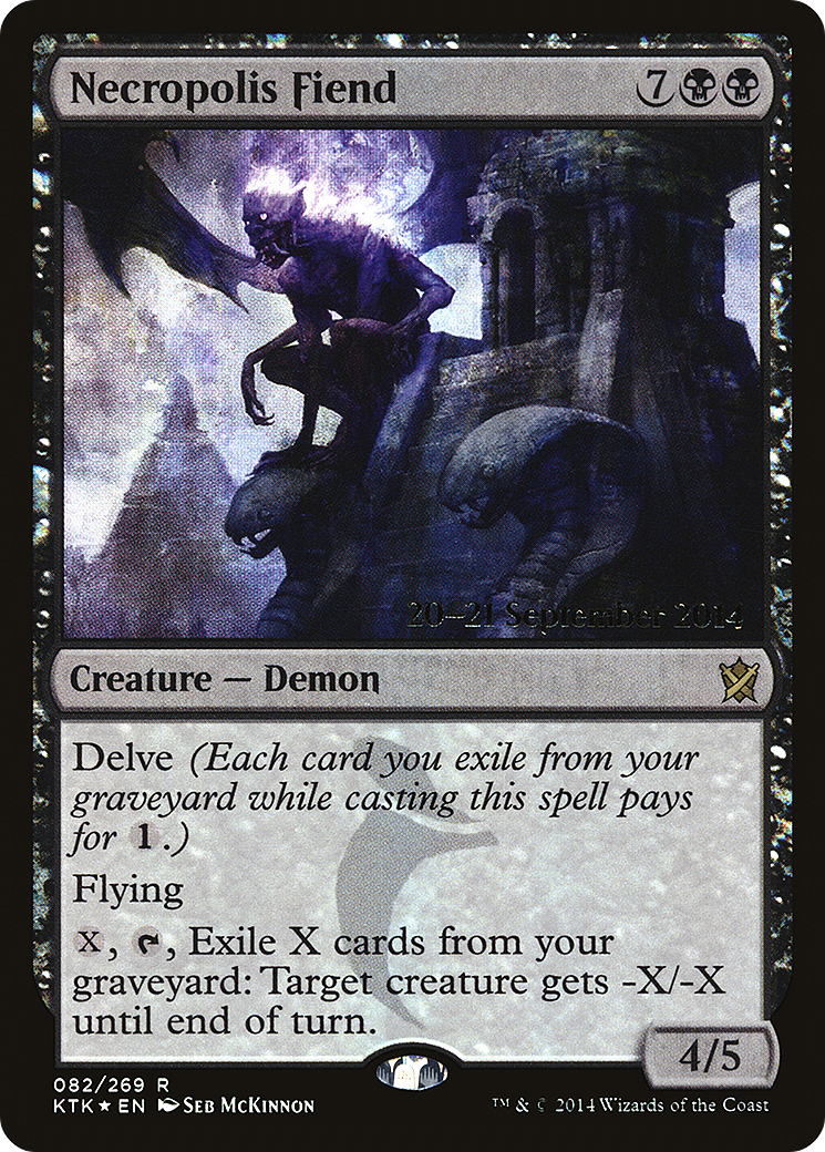 Necropolis Fiend  [Khans of Tarkir Prerelease Promos] | Grognard Games