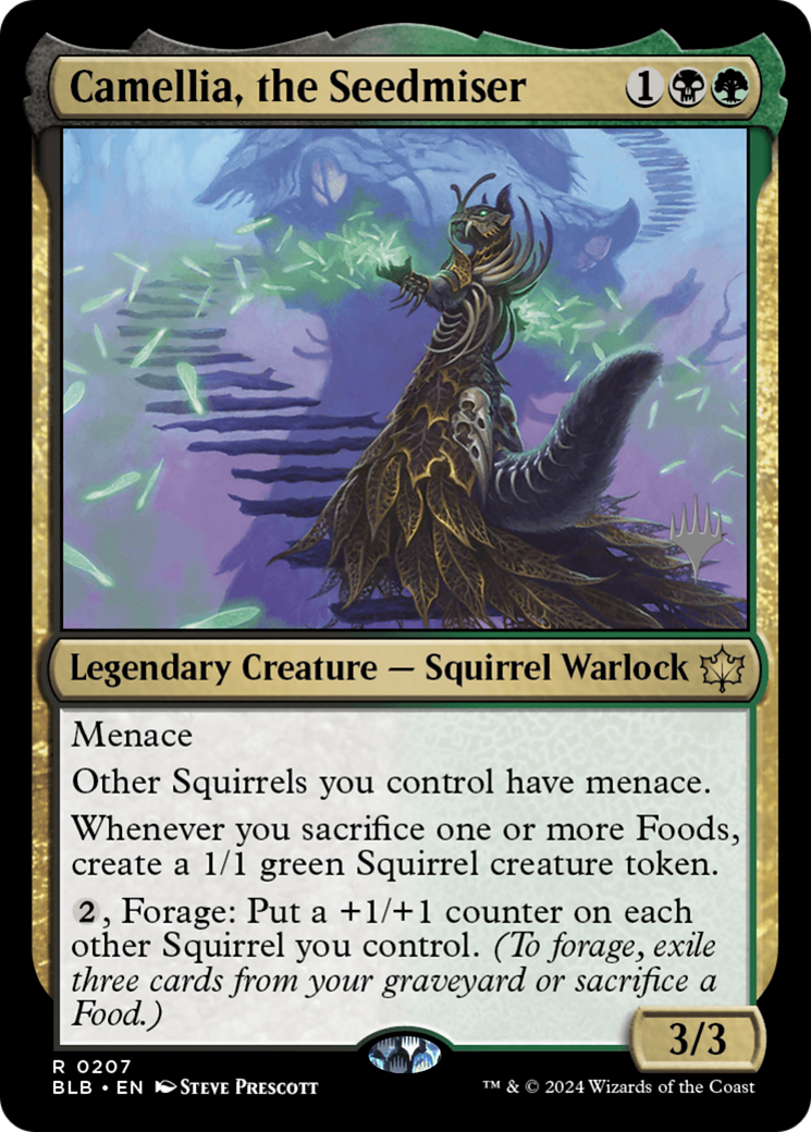 Camellia, the Seedmiser (Promo Pack) [Bloomburrow Promos] | Grognard Games
