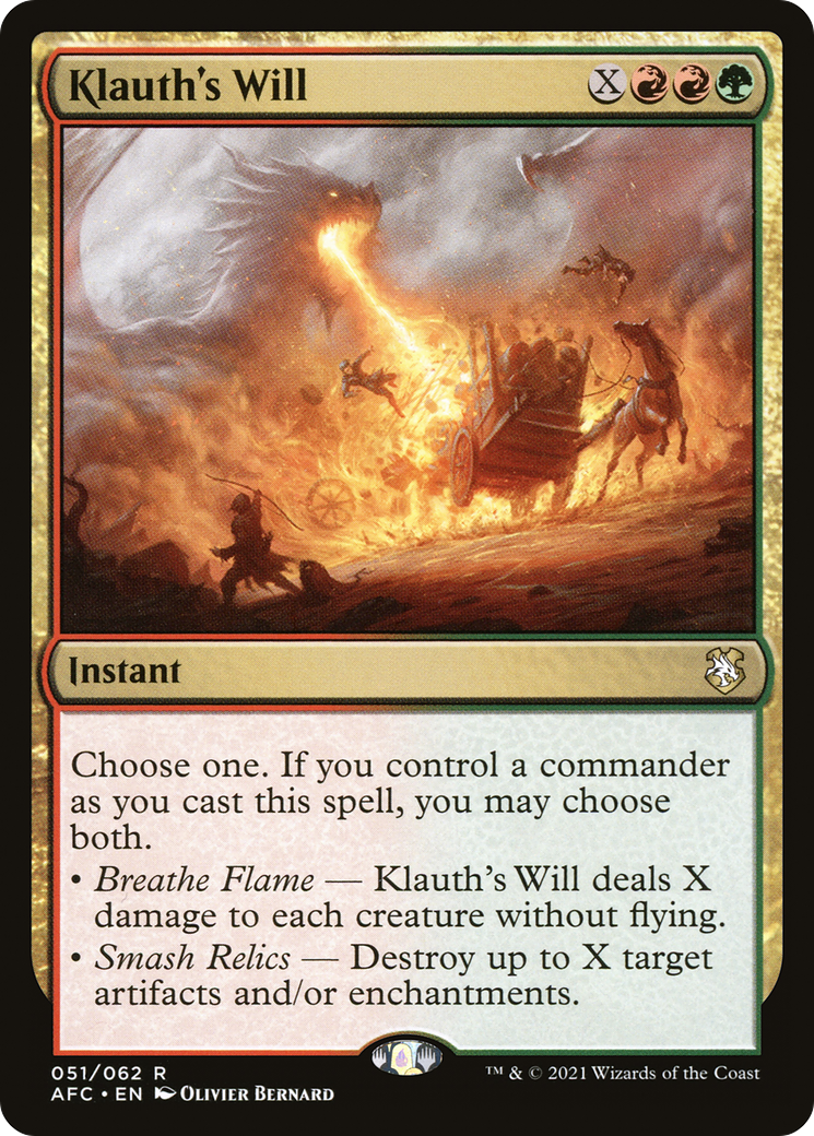 Klauth's Will [Dungeons & Dragons: Adventures in the Forgotten Realms Commander] | Grognard Games