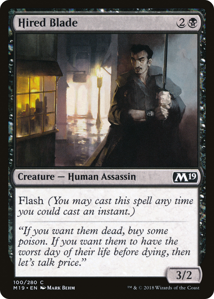 Hired Blade (M19-100) - Core Set 2019 | Grognard Games