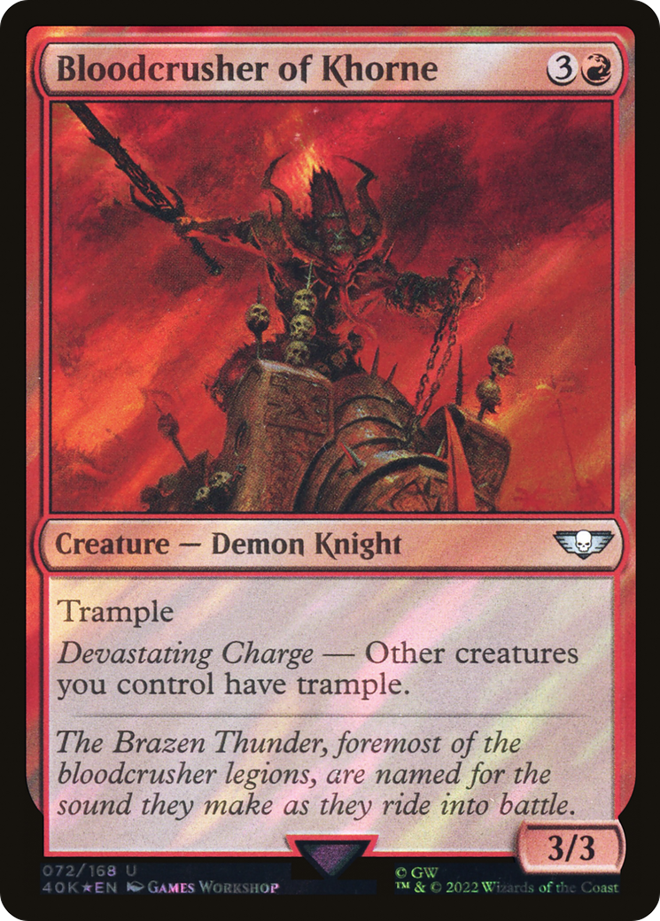 Bloodcrusher of Khorne (Surge Foil) [Universes Beyond: Warhammer 40,000] | Grognard Games