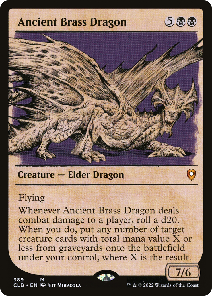 Ancient Brass Dragon (Showcase) [Commander Legends: Battle for Baldur's Gate] | Grognard Games