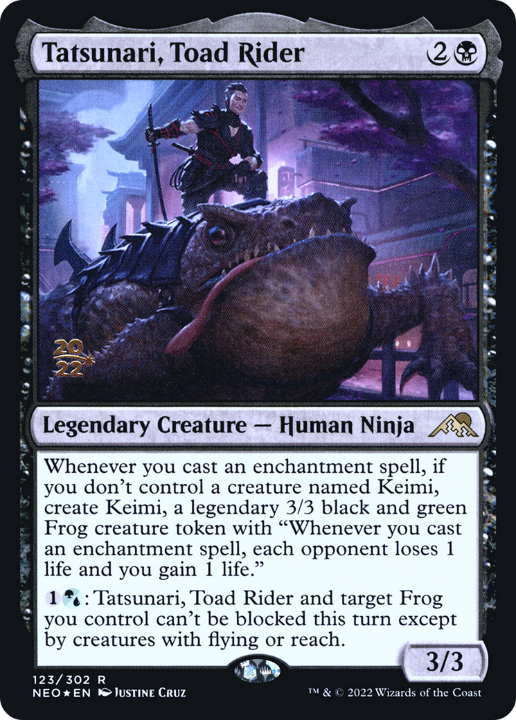 Tatsunari, Toad Rider [Kamigawa: Neon Dynasty Prerelease Promos] | Grognard Games