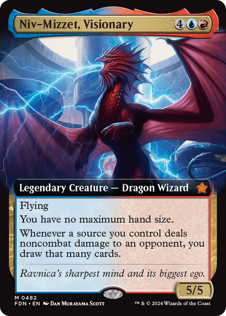 Niv-Mizzet, Visionary (Extended Art) [Foundations] | Grognard Games
