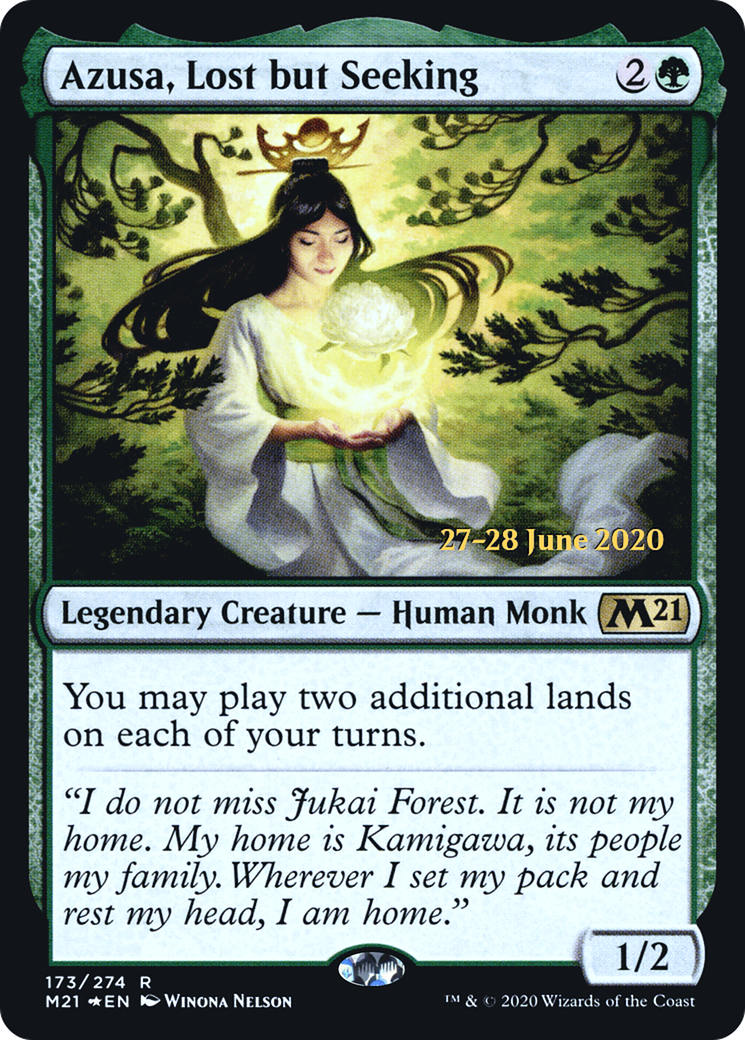 Azusa, Lost but Seeking  [Core Set 2021 Prerelease Promos] | Grognard Games