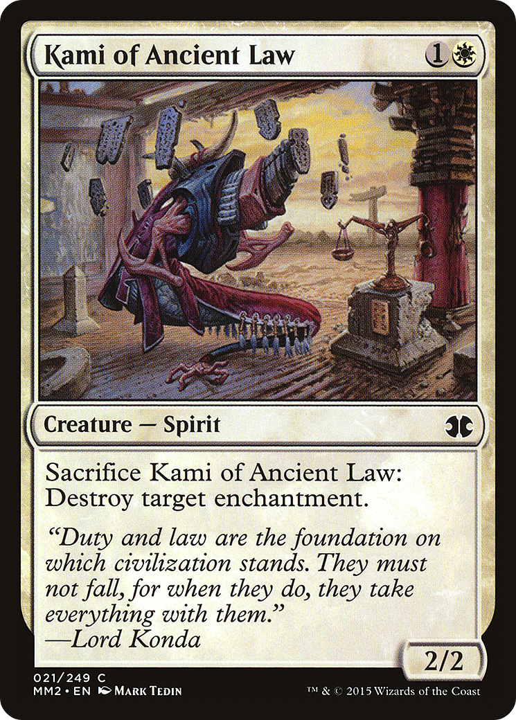 Kami of Ancient Law (MM2-021) - Modern Masters 2015 | Grognard Games