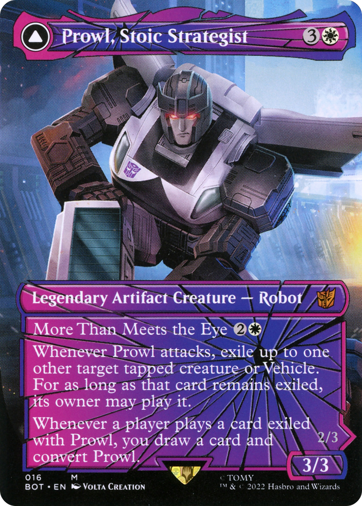 Prowl, Stoic Strategist // Prowl, Pursuit Vehicle (Shattered Glass) [Universes Beyond: Transformers] | Grognard Games