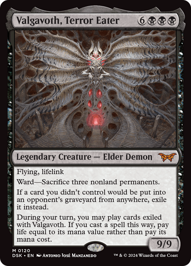 Valgavoth, Terror Eater (DSK-120) - Duskmourn: House of Horror Foil | Grognard Games