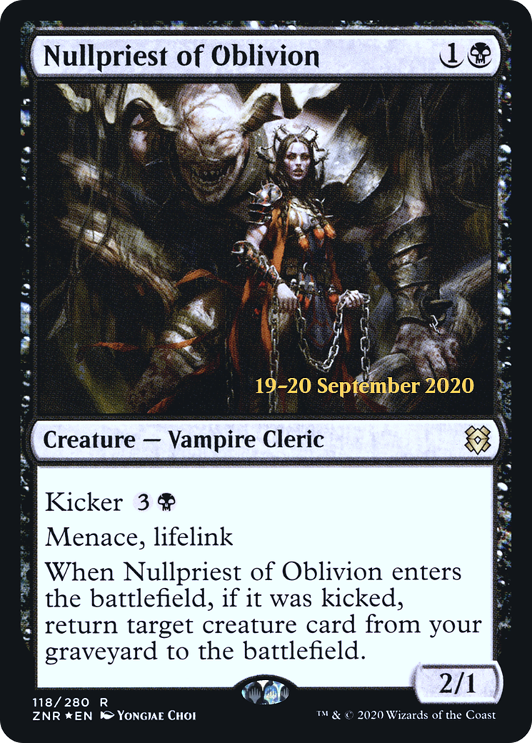 Nullpriest of Oblivion [Zendikar Rising Prerelease Promos] | Grognard Games