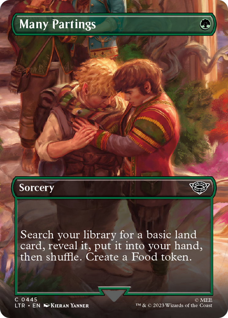Many Partings (Borderless Alternate Art) [The Lord of the Rings: Tales of Middle-Earth] | Grognard Games