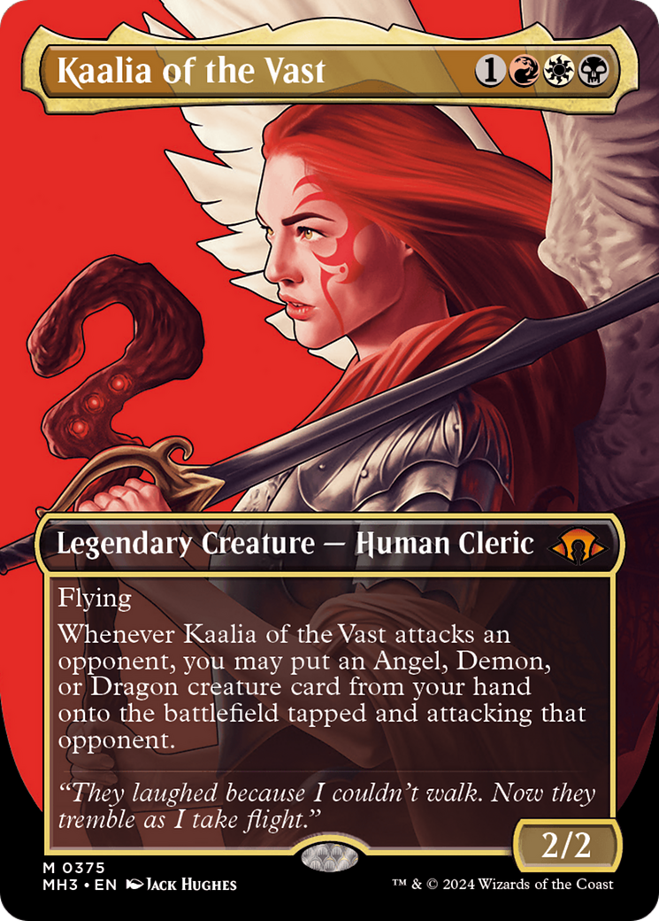 Kaalia of the Vast (Borderless) (0375) (MH3-375) - Modern Horizons 3 (Borderless) Foil | Grognard Games