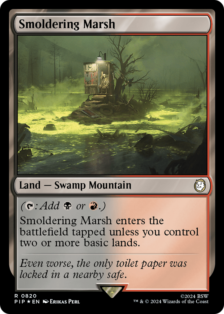Smoldering Marsh (Surge Foil) [Fallout] | Grognard Games