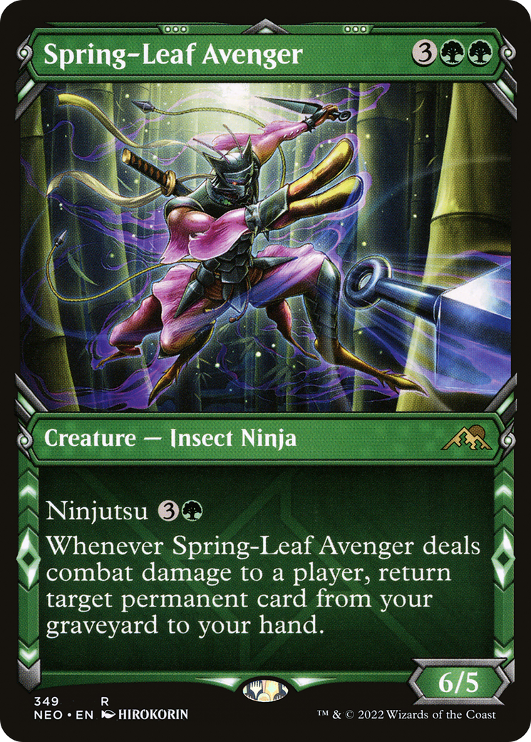 Spring-Leaf Avenger (Showcase Ninja) [Kamigawa: Neon Dynasty] | Grognard Games