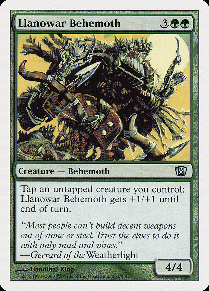 Llanowar Behemoth (8th Edition) [Oversize Cards] | Grognard Games