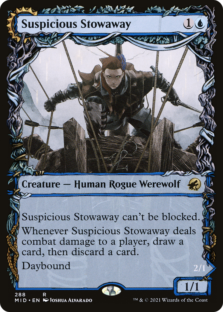Suspicious Stowaway // Seafaring Werewolf (Showcase Equinox) [Innistrad: Midnight Hunt] | Grognard Games