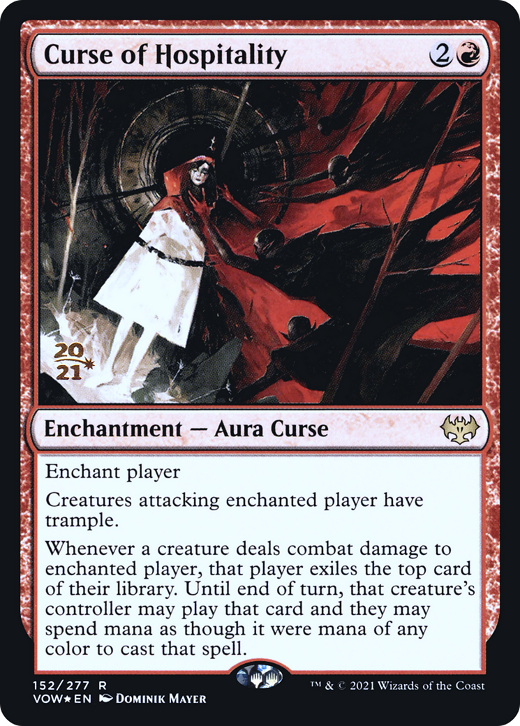 Curse of Hospitality [Innistrad: Crimson Vow Prerelease Promos] | Grognard Games