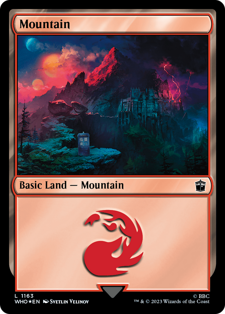 Mountain (1163) (Surge Foil) [Doctor Who] | Grognard Games
