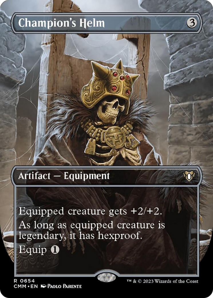 Champion's Helm (Borderless Alternate Art) [Commander Masters] | Grognard Games