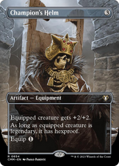 Champion's Helm (Borderless Alternate Art) [Commander Masters] | Grognard Games