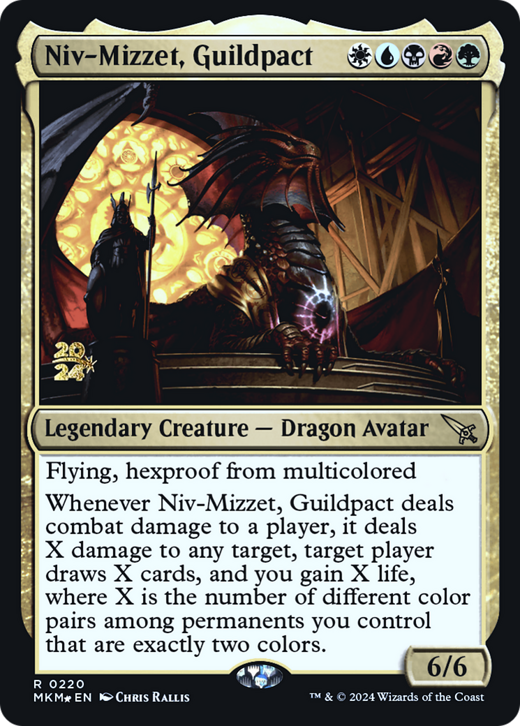 Niv-Mizzet, Guildpact [Murders at Karlov Manor Prerelease Promos] | Grognard Games