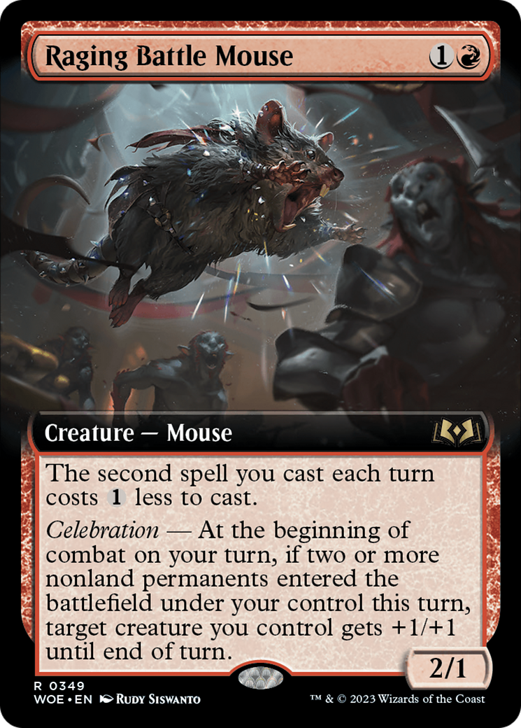 Raging Battle Mouse (Extended Art) [Wilds of Eldraine] | Grognard Games