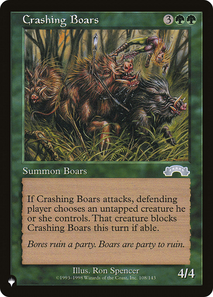 Crashing Boars [The List] | Grognard Games