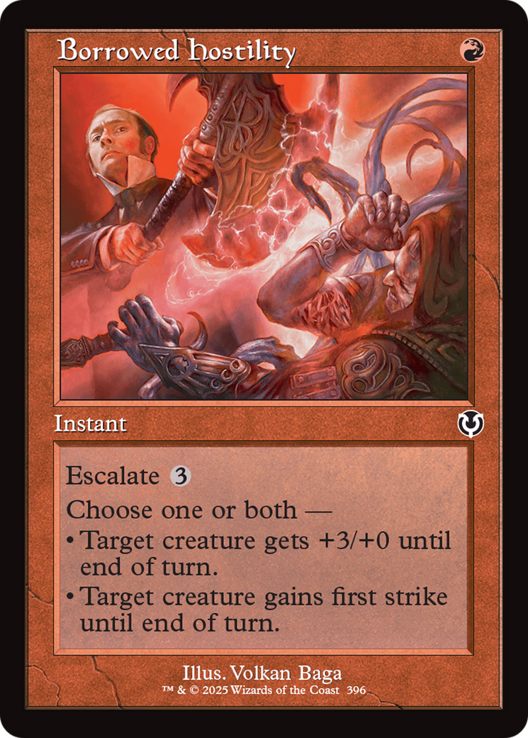 Borrowed Hostility (Retro Frame) [Innistrad Remastered] | Grognard Games