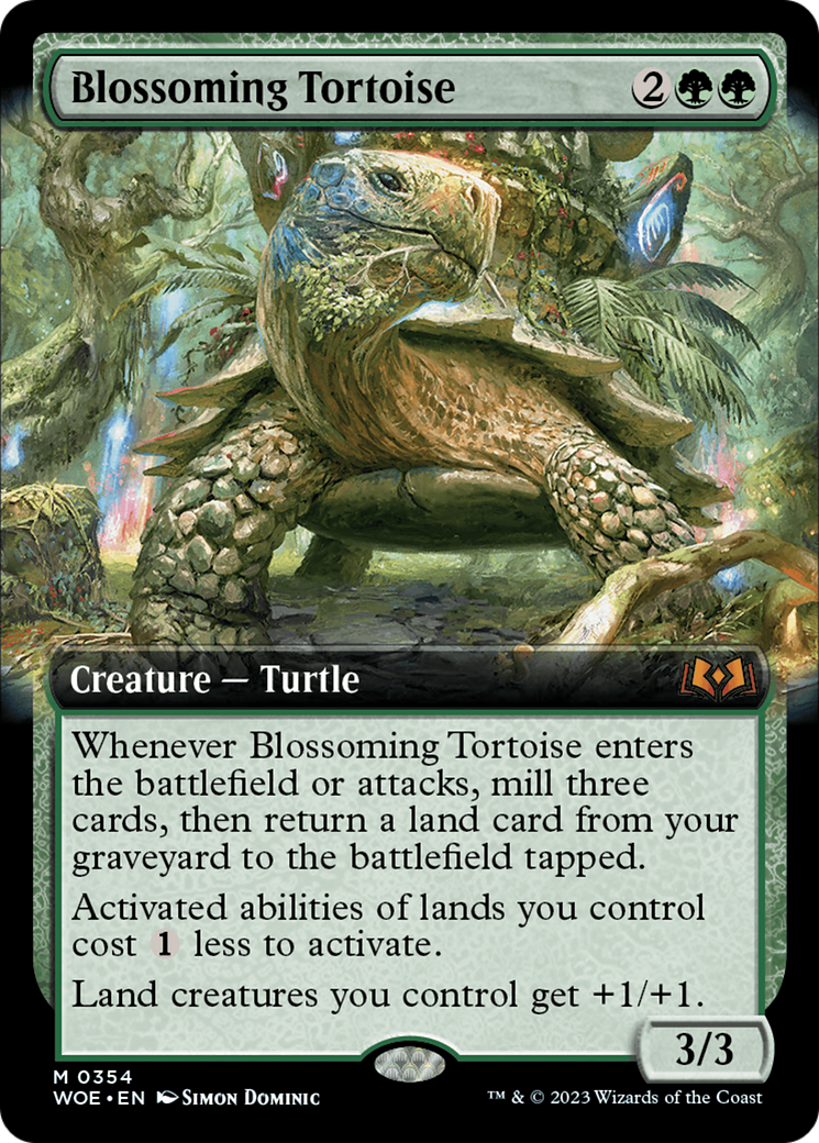 Blossoming Tortoise (Extended Art) [Wilds of Eldraine] | Grognard Games