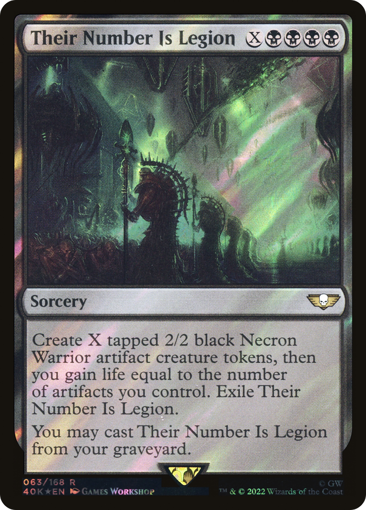 Their Number Is Legion (Surge Foil) [Universes Beyond: Warhammer 40,000] | Grognard Games