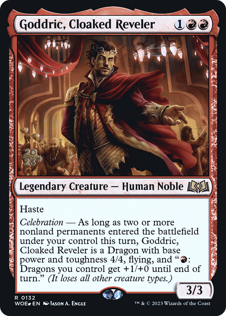 Goddric, Cloaked Reveler [Wilds of Eldraine Prerelease Promos] | Grognard Games